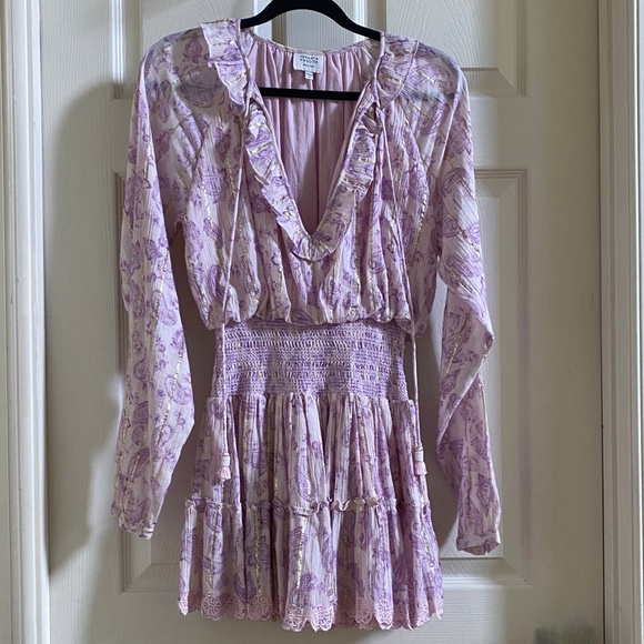 Hemant and Nandita Sahar Paisley  Pink Mini Dress Sz Small NWT - Picture 12 of 15